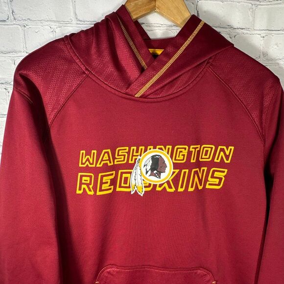 NFL Washington Redskins Hoodie NFL Medium Burgundy Hooded Sweatshirt TX3 Warm - Picture 2 of 8